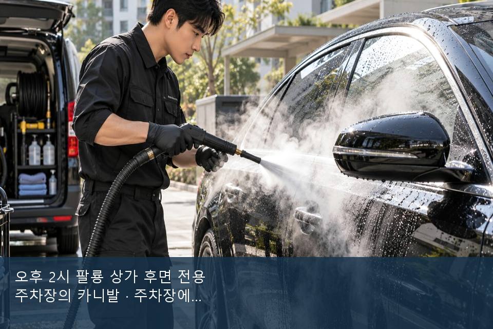 오후 2시 팔룡 상가 후면 전용 주차장의 카니발 · 주차장에서 부른 날