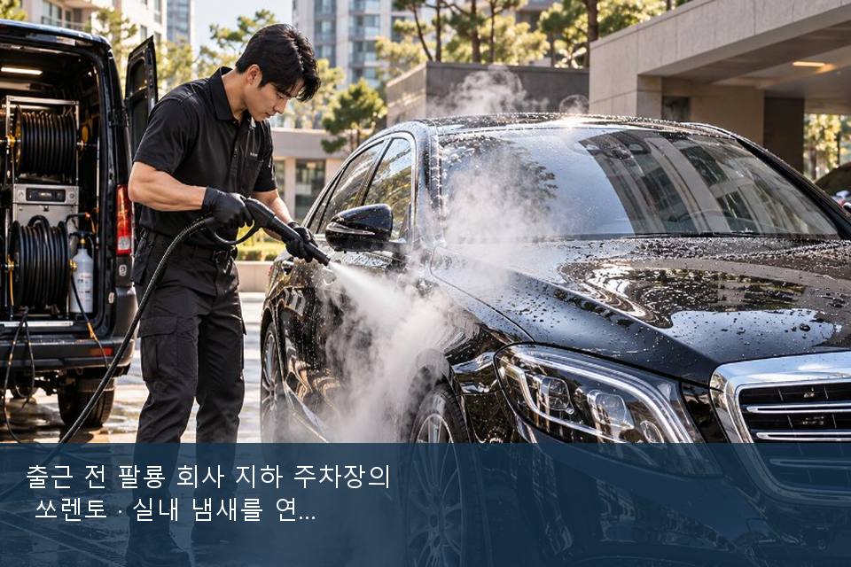 출근 전 팔룡 회사 지하 주차장의 쏘렌토 · 실내 냄새를 연 기록